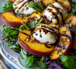 Grilled Peach & Burrata Salad